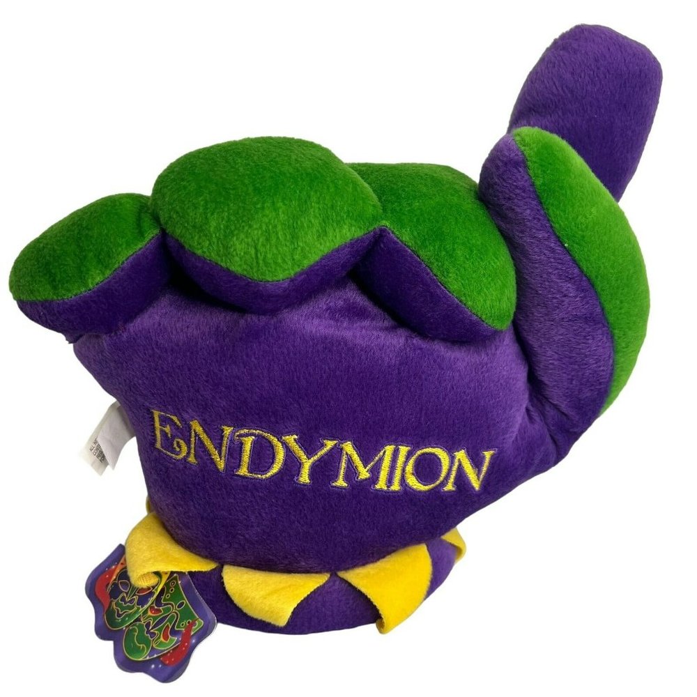 Endymion Parade Stuffed Hand Throw Mardi Gras Fleur de Lis New Orleans